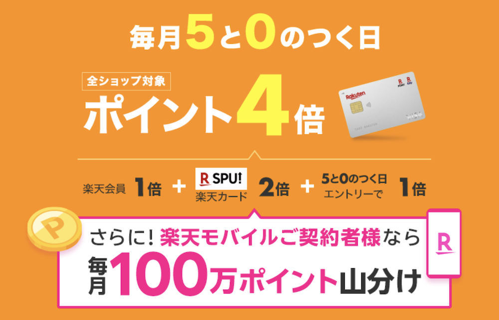 毎月5と0のつく日 楽天市場